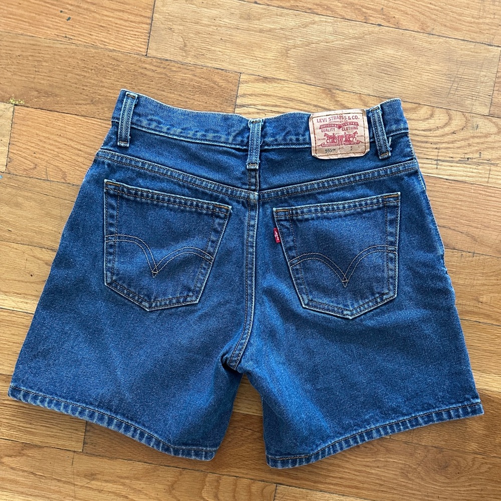 Vintage 550 Dark Wash Long Shorts